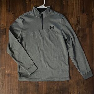 Under Armour Men's Dark Gray Quarter Zip-Up Sweater